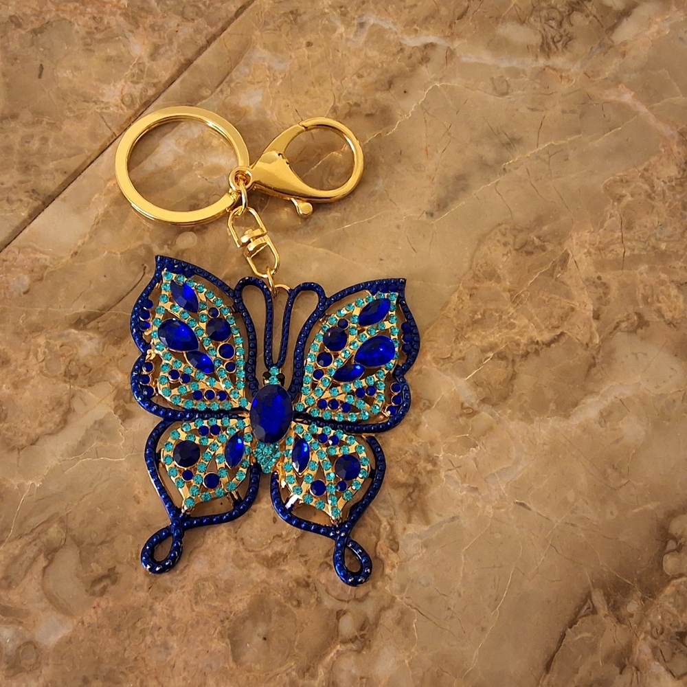 💥SALE💥Butterfly Rhinestone  & Jeweled Keychain New